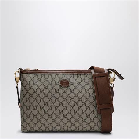 Passeggino Gucci in tessuto GG beige ed ebano .